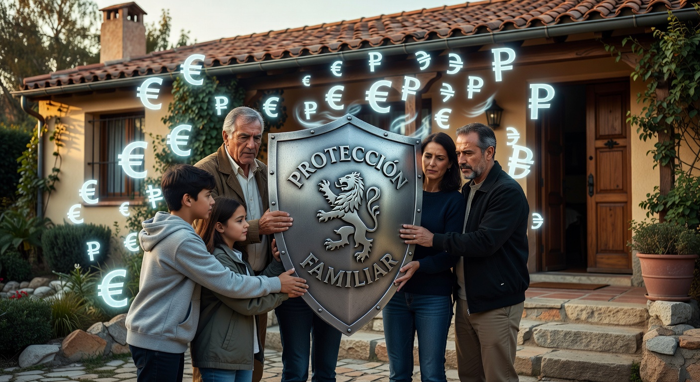 Familia protegiendo su hogar frente al fraude financiero en España